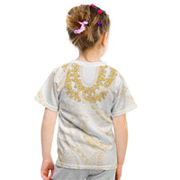 Aloha Lei Onaona Kid T Shirt Beige Hawaiian Tribal Pattern LT9 - Polynesian Pride