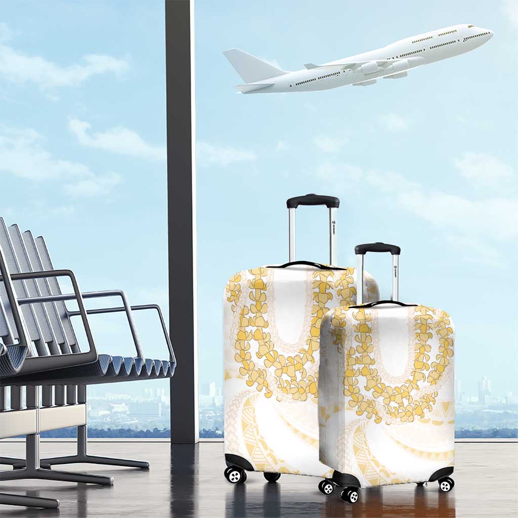 Aloha Lei Onaona Luggage Cover Beige Hawaiian Tribal Pattern LT9 - Polynesian Pride