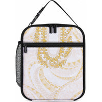 Aloha Lei Onaona Lunch Bag Beige Hawaiian Tribal Pattern LT9 10.2 × 8.3 × 4.3 inch Beige - Polynesian Pride