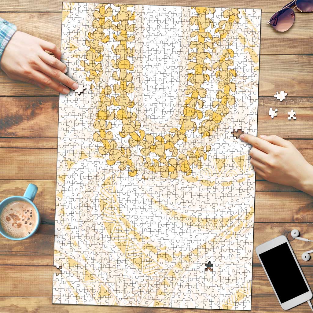 Aloha Lei Onaona Puzzle Beige Hawaiian Tribal Pattern LT9 Beige - Polynesian Pride