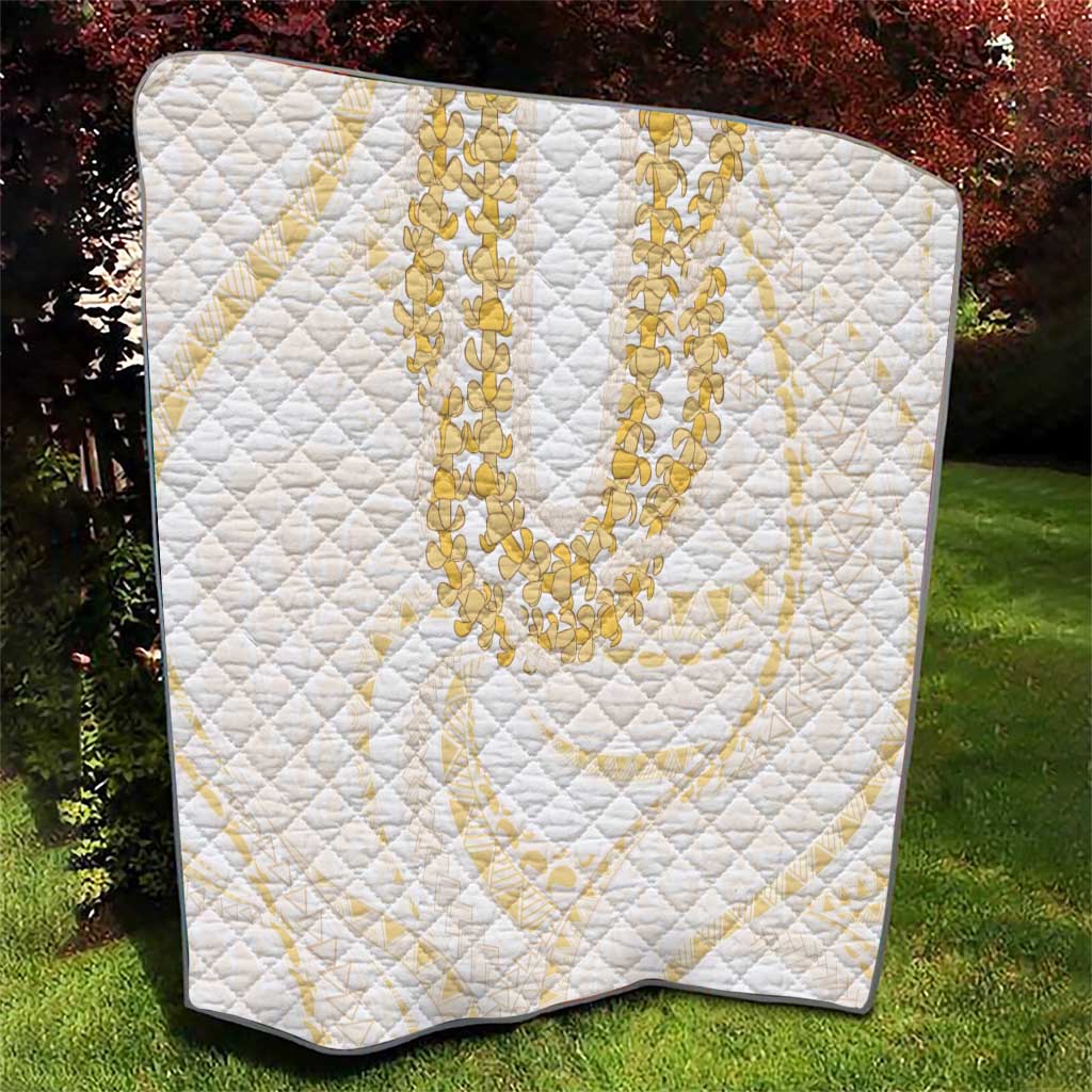 Aloha Lei Onaona Quilt Beige Hawaiian Tribal Pattern LT9 - Polynesian Pride