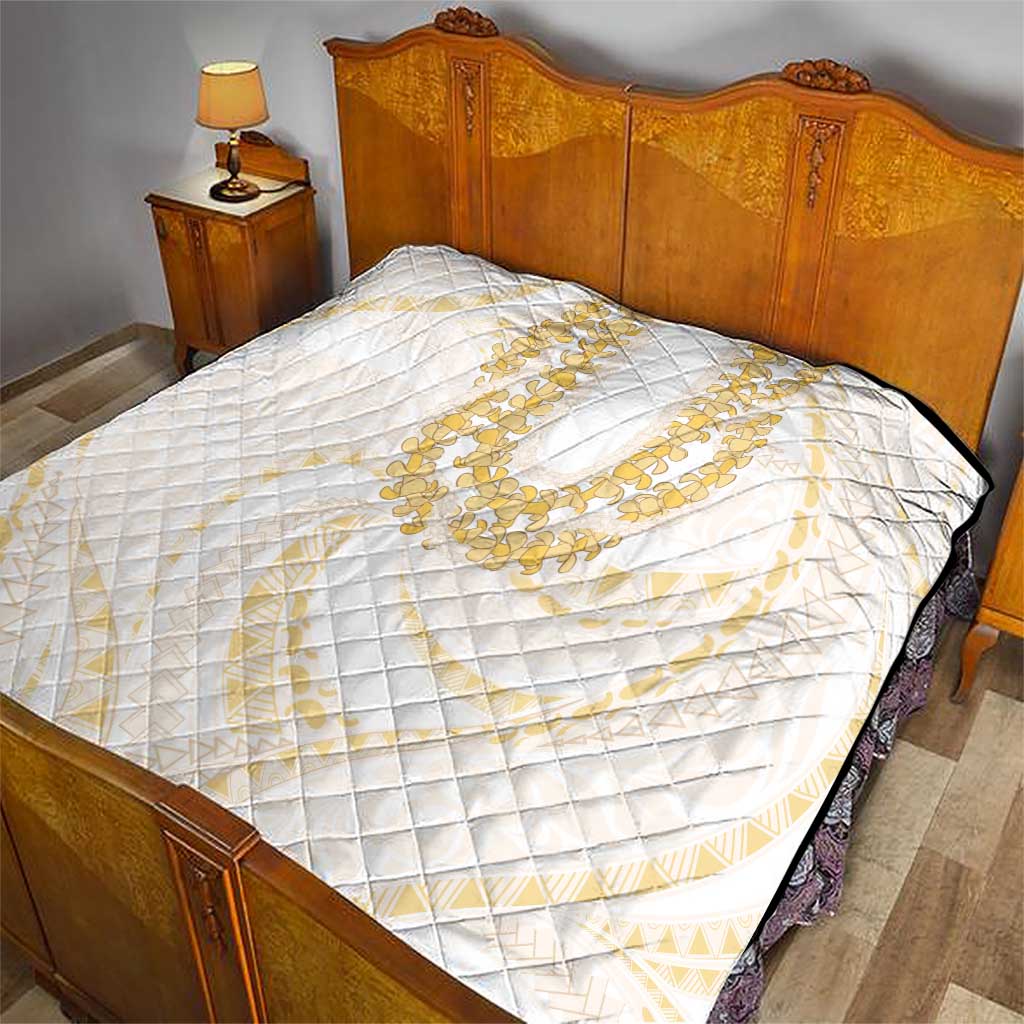 Aloha Lei Onaona Quilt Beige Hawaiian Tribal Pattern LT9 - Polynesian Pride