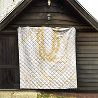 Aloha Lei Onaona Quilt Beige Hawaiian Tribal Pattern LT9 - Polynesian Pride