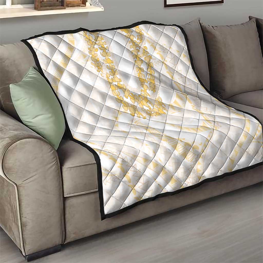 Aloha Lei Onaona Quilt Beige Hawaiian Tribal Pattern LT9 - Polynesian Pride