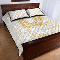 Aloha Lei Onaona Quilt Bed Set Beige Hawaiian Tribal Pattern LT9 - Polynesian Pride