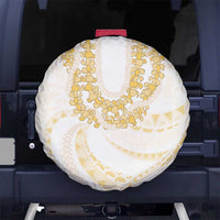 Aloha Lei Onaona Spare Tire Cover Beige Hawaiian Tribal Pattern LT9 No hole Beige - Polynesian Pride