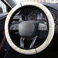 Aloha Lei Onaona Steering Wheel Cover Beige Hawaiian Tribal Pattern LT9 - Polynesian Pride