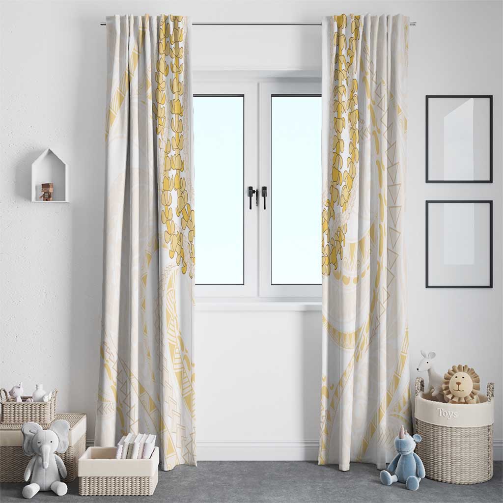 Aloha Lei Onaona Window Curtain Beige Hawaiian Tribal Pattern LT9 - Polynesian Pride