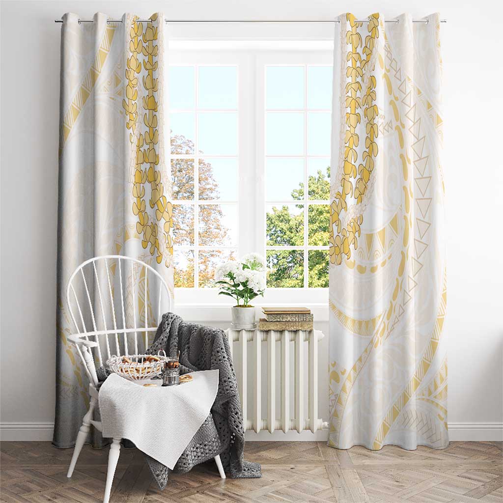 Aloha Lei Onaona Window Curtain Beige Hawaiian Tribal Pattern LT9 - Polynesian Pride