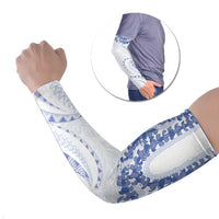 Aloha Lei Onaona Arm Sleeves Navy Blue Hawaiian Tribal Pattern LT9 Set of 2 Blue - Polynesian Pride