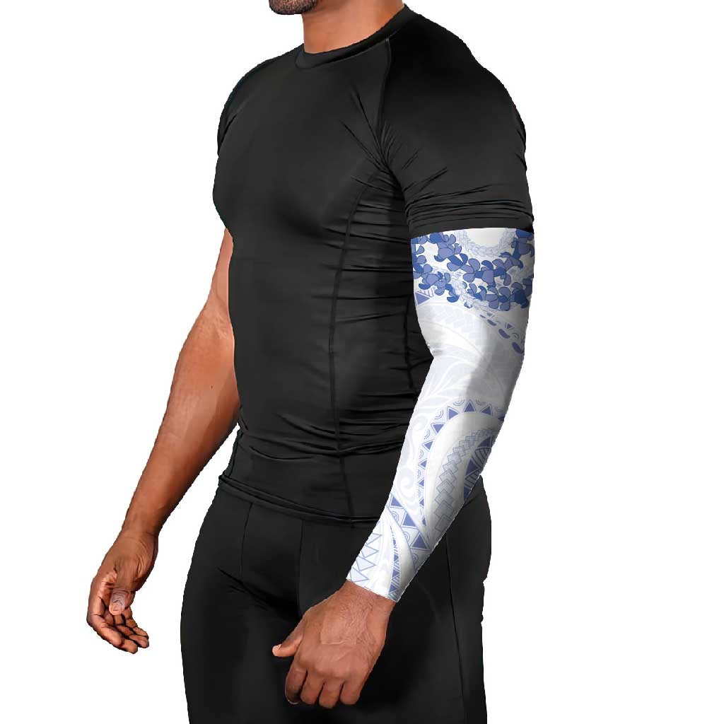 Aloha Lei Onaona Arm Sleeves Navy Blue Hawaiian Tribal Pattern LT9 - Polynesian Pride
