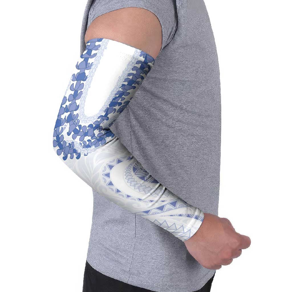 Aloha Lei Onaona Arm Sleeves Navy Blue Hawaiian Tribal Pattern LT9 - Polynesian Pride