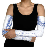 Aloha Lei Onaona Arm Sleeves Navy Blue Hawaiian Tribal Pattern LT9 - Polynesian Pride