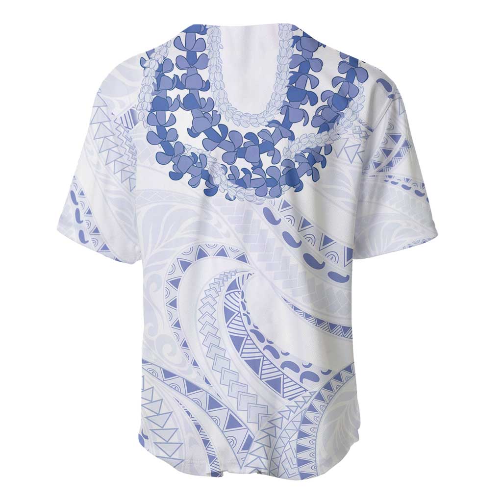Aloha Lei Onaona Baseball Jersey Navy Blue Hawaiian Tribal Pattern LT9 - Polynesian Pride