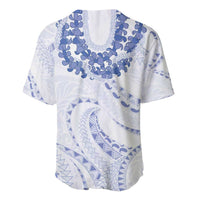 Aloha Lei Onaona Baseball Jersey Navy Blue Hawaiian Tribal Pattern LT9 - Polynesian Pride