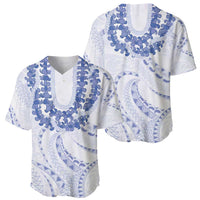 Aloha Lei Onaona Baseball Jersey Navy Blue Hawaiian Tribal Pattern LT9 - Polynesian Pride