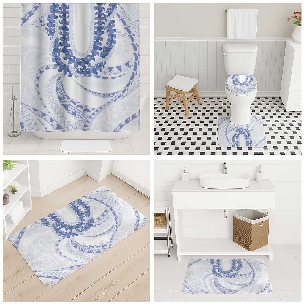 Aloha Lei Onaona Bathroom Set Navy Blue Hawaiian Tribal Pattern LT9 - Polynesian Pride