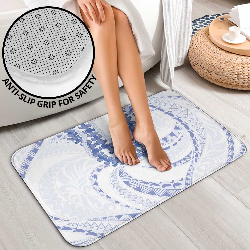 Aloha Lei Onaona Bathroom Set Navy Blue Hawaiian Tribal Pattern LT9 - Polynesian Pride