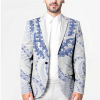 Aloha Lei Onaona Blazer Navy Blue Hawaiian Tribal Pattern LT9 - Polynesian Pride