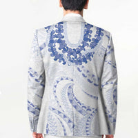 Aloha Lei Onaona Blazer Navy Blue Hawaiian Tribal Pattern LT9 - Polynesian Pride