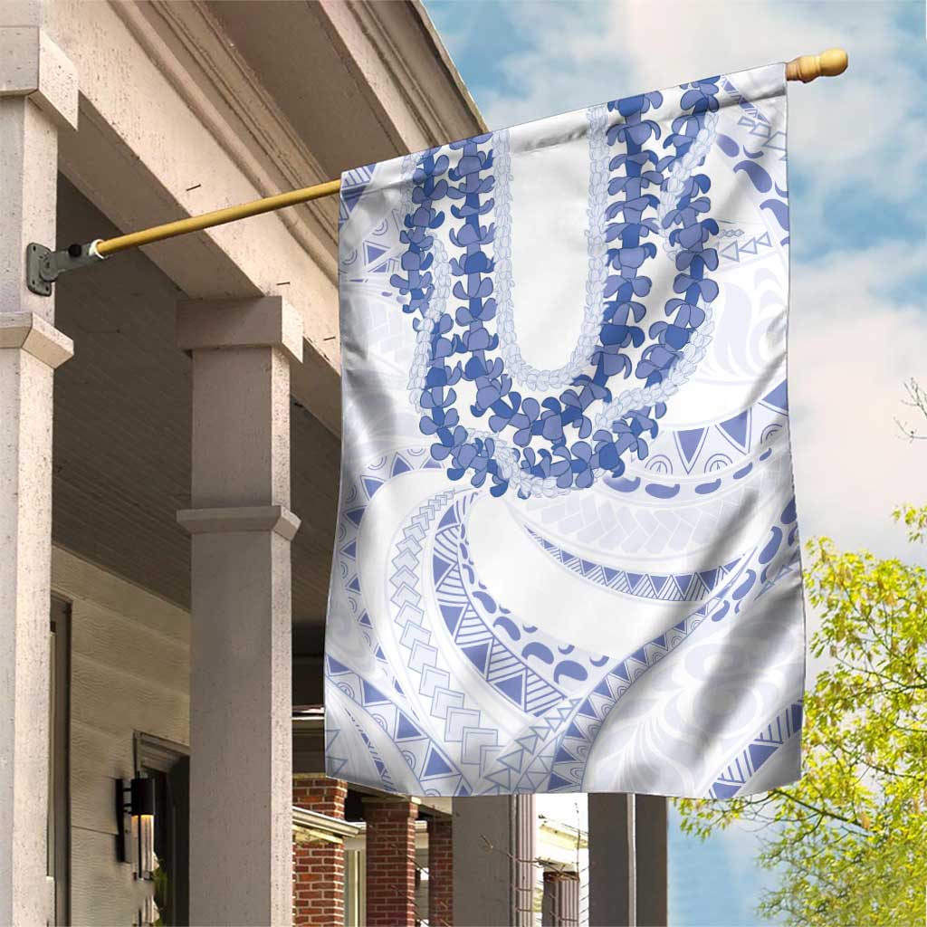 Aloha Lei Onaona Garden Flag Navy Blue Hawaiian Tribal Pattern LT9 House Flag Blue - Polynesian Pride