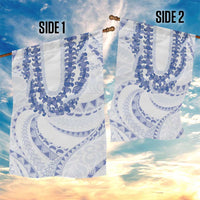 Aloha Lei Onaona Garden Flag Navy Blue Hawaiian Tribal Pattern LT9 - Polynesian Pride