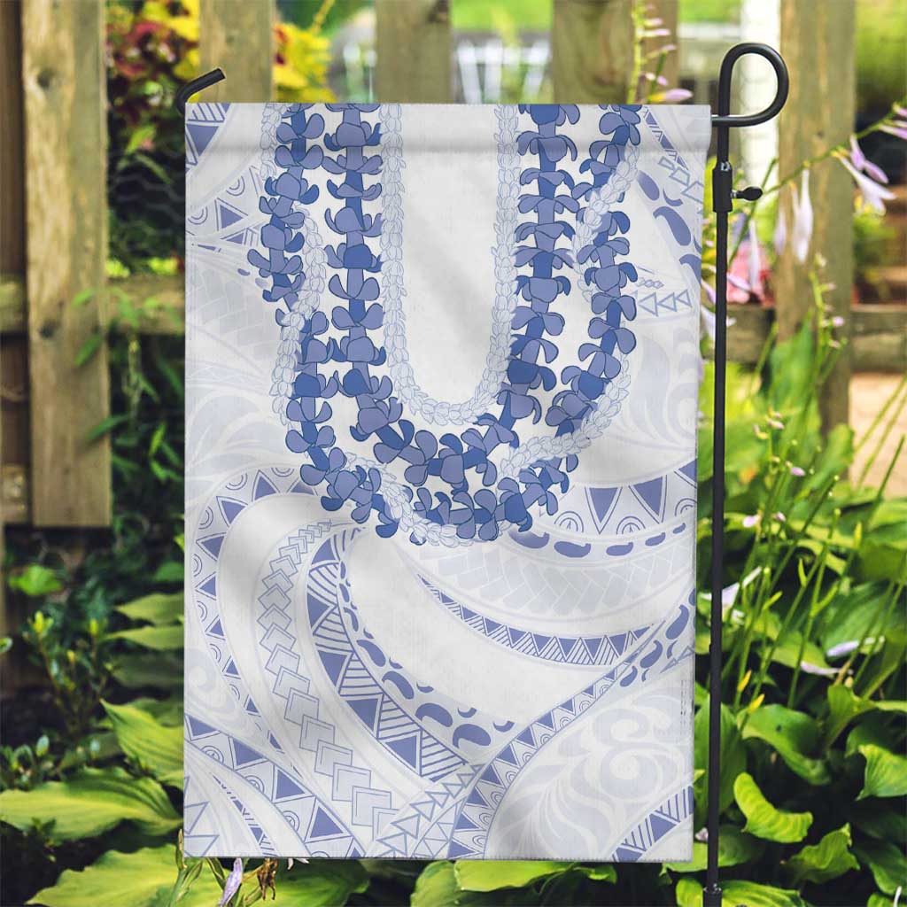 Aloha Lei Onaona Garden Flag Navy Blue Hawaiian Tribal Pattern LT9 Garden Flag Blue - Polynesian Pride