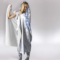 Aloha Lei Onaona Hooded Blanket Navy Blue Hawaiian Tribal Pattern LT9 - Polynesian Pride