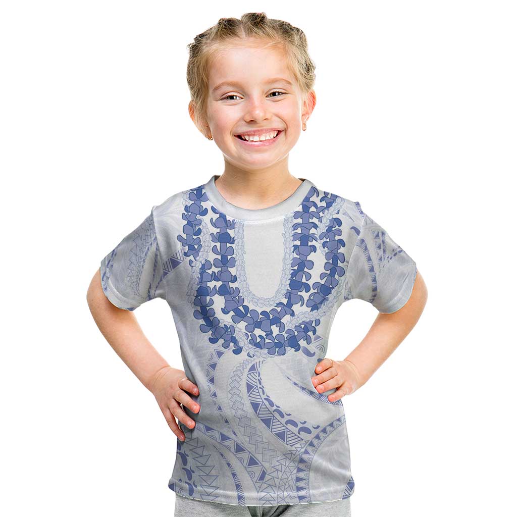Aloha Lei Onaona Kid T Shirt Navy Blue Hawaiian Tribal Pattern LT9 Blue - Polynesian Pride