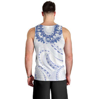 Aloha Lei Onaona Men Tank Top Navy Blue Hawaiian Tribal Pattern LT9 - Polynesian Pride