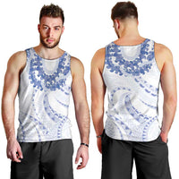 Aloha Lei Onaona Men Tank Top Navy Blue Hawaiian Tribal Pattern LT9 - Polynesian Pride