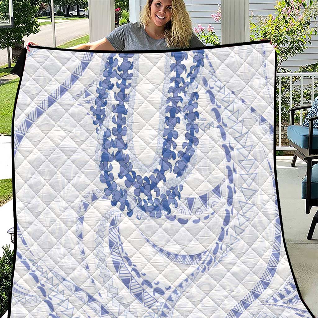 Aloha Lei Onaona Quilt Navy Blue Hawaiian Tribal Pattern LT9 Blue - Polynesian Pride