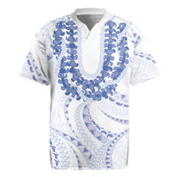 Aloha Lei Onaona Rugby Jersey Navy Blue Hawaiian Tribal Pattern LT9 Blue - Polynesian Pride