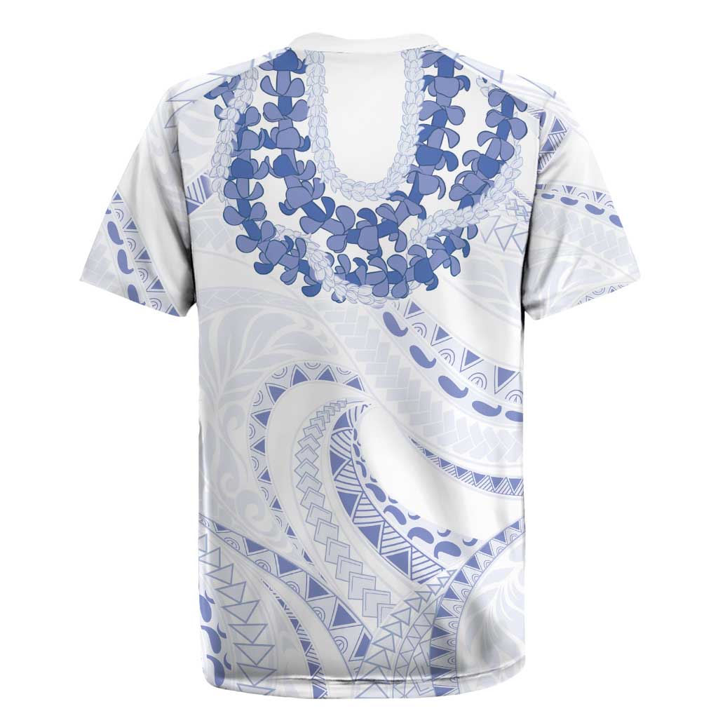 Aloha Lei Onaona Rugby Jersey Navy Blue Hawaiian Tribal Pattern LT9 - Polynesian Pride