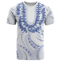 Aloha Lei Onaona T Shirt Navy Blue Hawaiian Tribal Pattern LT9 Blue - Polynesian Pride