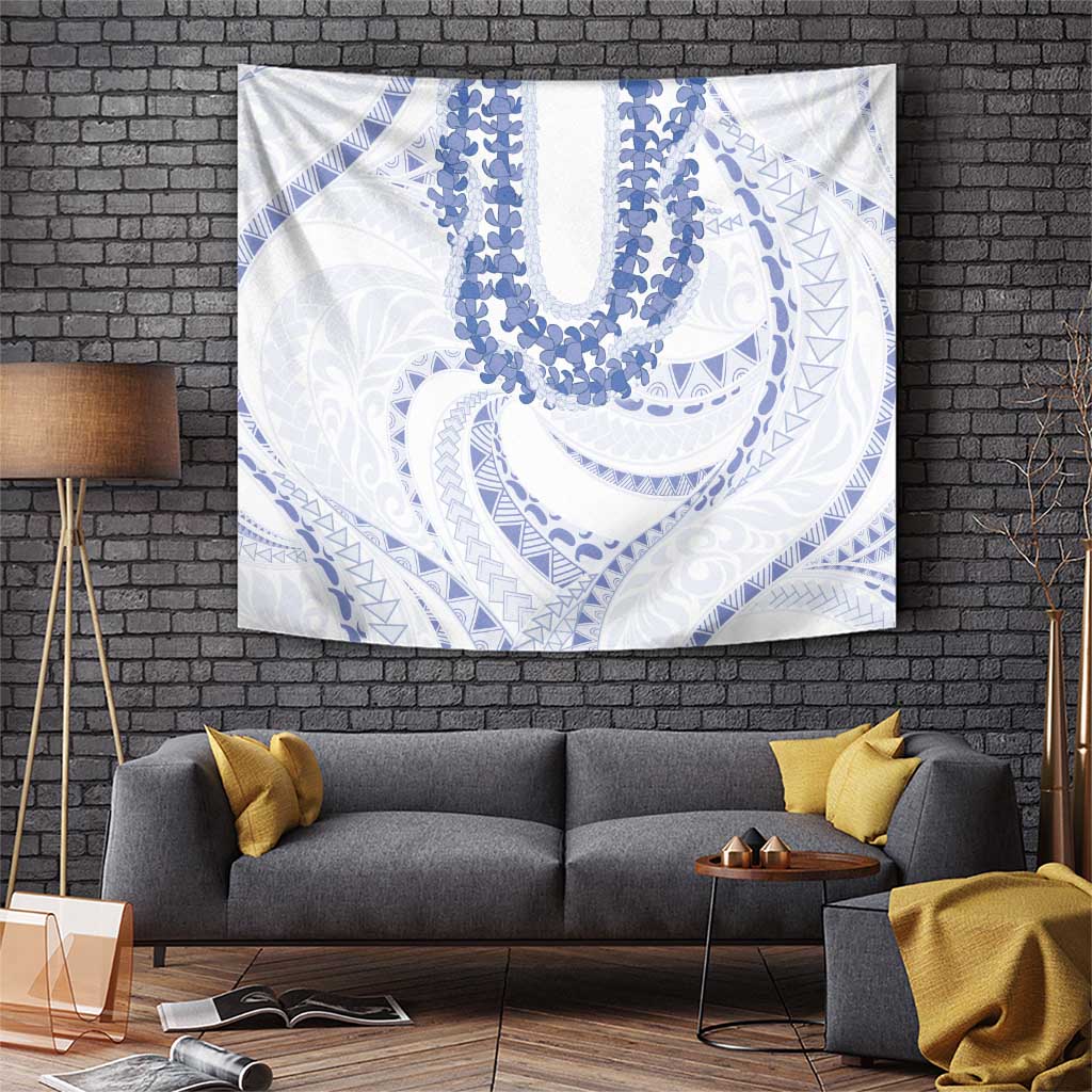 Aloha Lei Onaona Tapestry Navy Blue Hawaiian Tribal Pattern LT9 Blue - Polynesian Pride