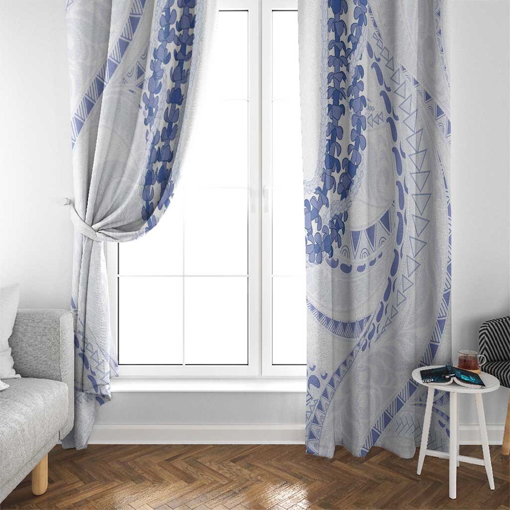 Aloha Lei Onaona Window Curtain Navy Blue Hawaiian Tribal Pattern LT9 - Polynesian Pride