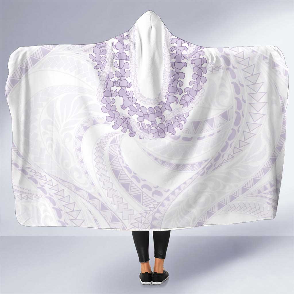 Aloha Lei Onaona Hooded Blanket Purple Hawaiian Tribal Pattern LT9 One Size Purple - Polynesian Pride