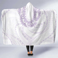 Aloha Lei Onaona Hooded Blanket Purple Hawaiian Tribal Pattern LT9 One Size Purple - Polynesian Pride