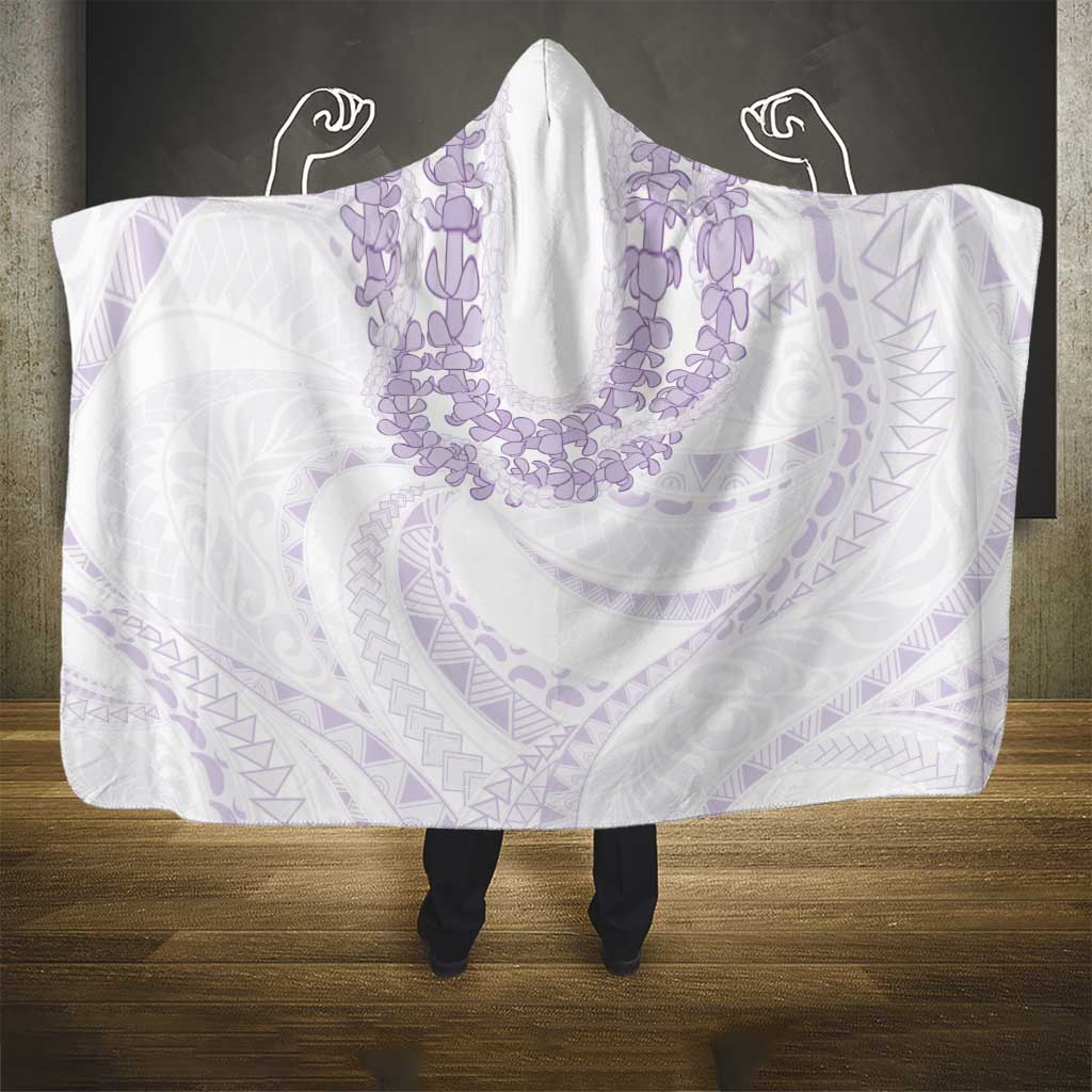Aloha Lei Onaona Hooded Blanket Purple Hawaiian Tribal Pattern LT9 - Polynesian Pride