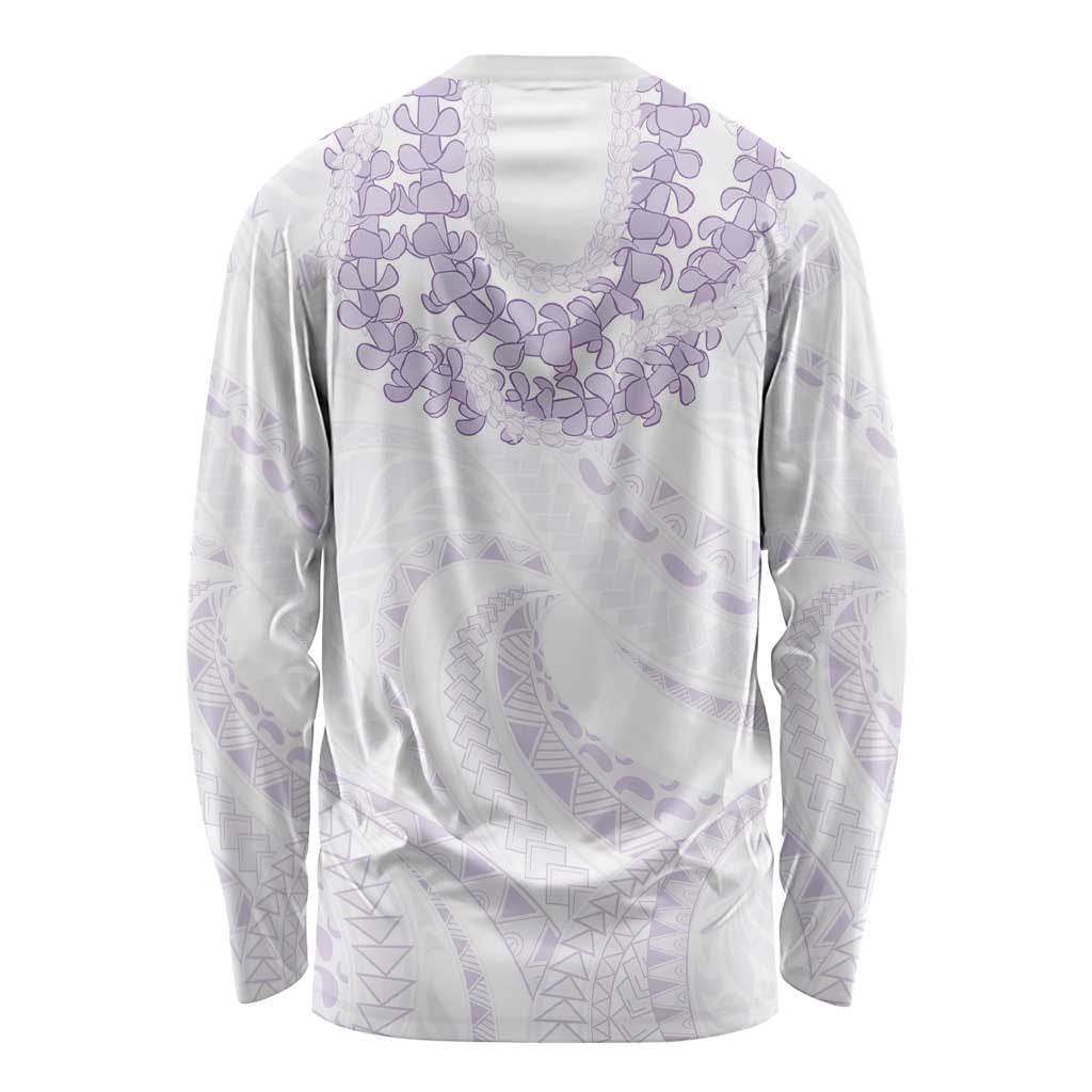 Aloha Lei Onaona Long Sleeve Shirt Purple Hawaiian Tribal Pattern LT9 - Polynesian Pride