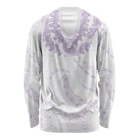 Aloha Lei Onaona Long Sleeve Shirt Purple Hawaiian Tribal Pattern LT9 - Polynesian Pride