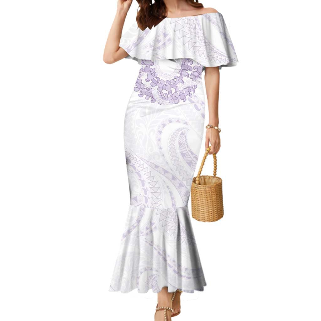 Aloha Lei Onaona Mermaid Dress Purple Hawaiian Tribal Pattern LT9 Women Purple - Polynesian Pride