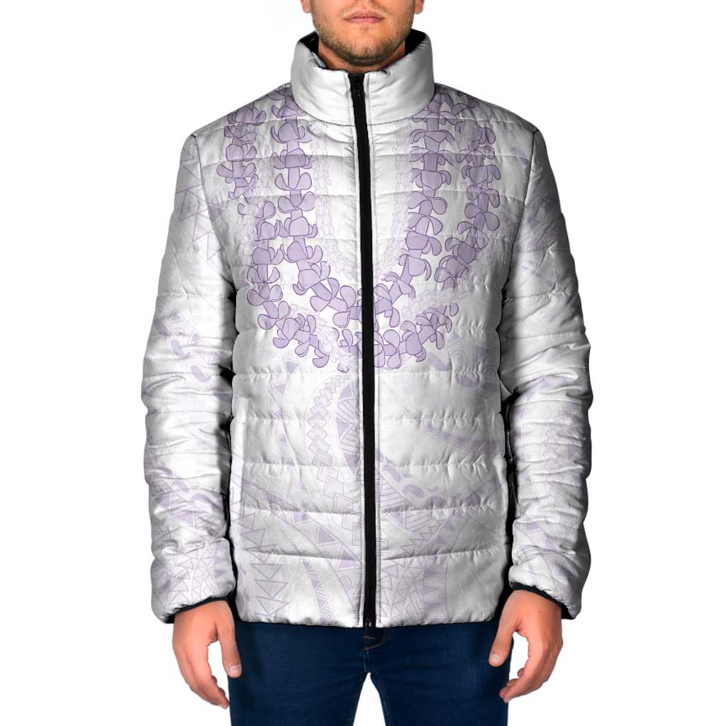 Aloha Lei Onaona Padded Jacket Purple Hawaiian Tribal Pattern LT9 Men Purple - Polynesian Pride