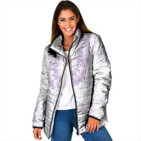 Aloha Lei Onaona Padded Jacket Purple Hawaiian Tribal Pattern LT9 Women Purple - Polynesian Pride