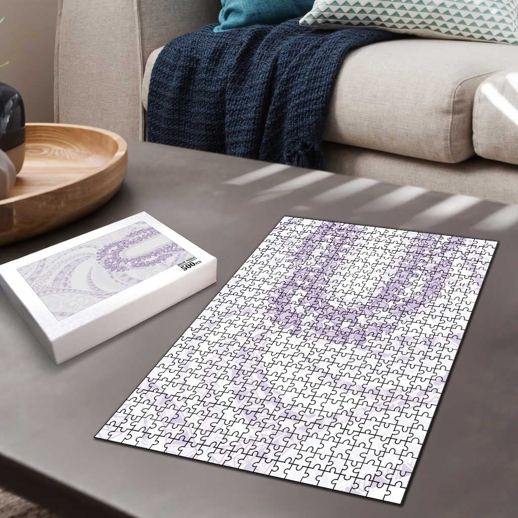 Aloha Lei Onaona Puzzle Purple Hawaiian Tribal Pattern LT9 - Polynesian Pride