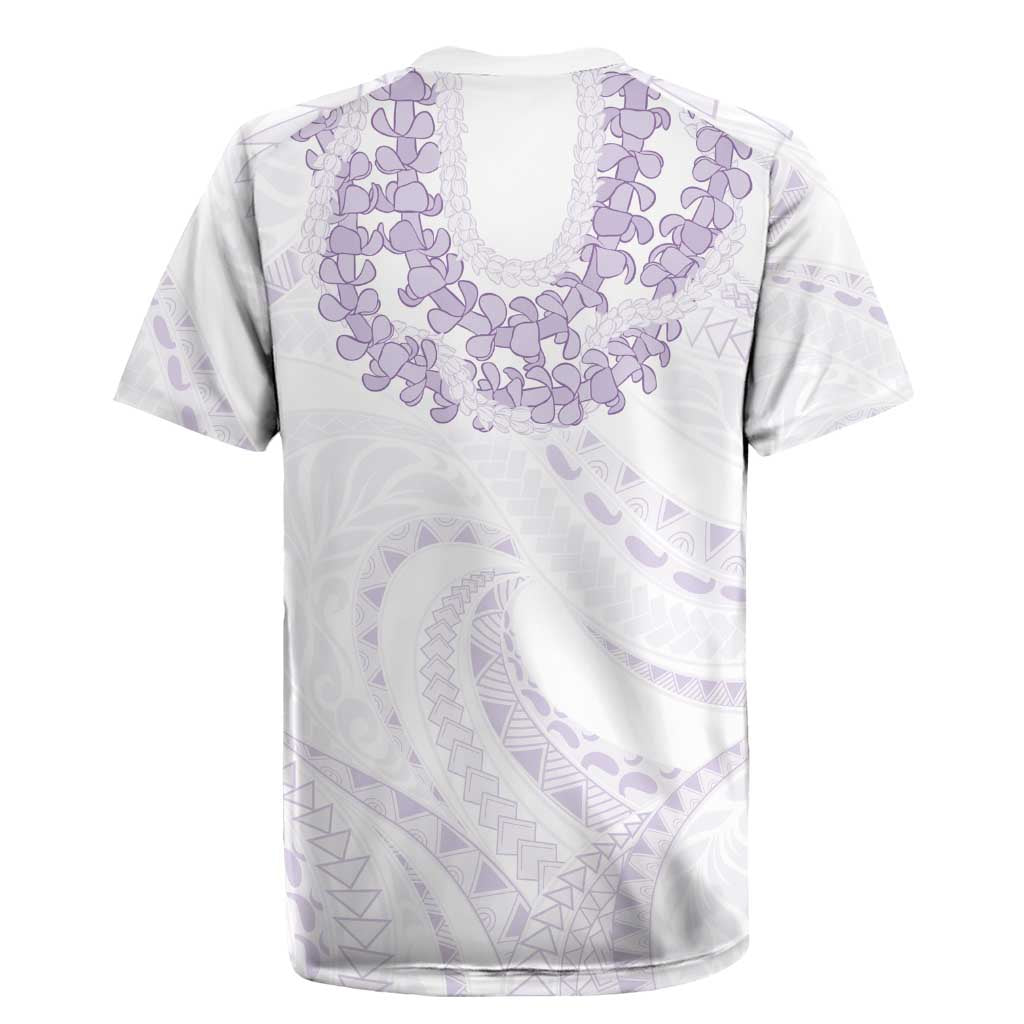 Aloha Lei Onaona Rugby Jersey Purple Hawaiian Tribal Pattern LT9 - Polynesian Pride