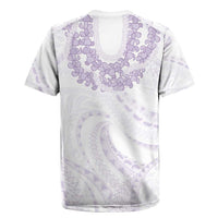 Aloha Lei Onaona Rugby Jersey Purple Hawaiian Tribal Pattern LT9 - Polynesian Pride