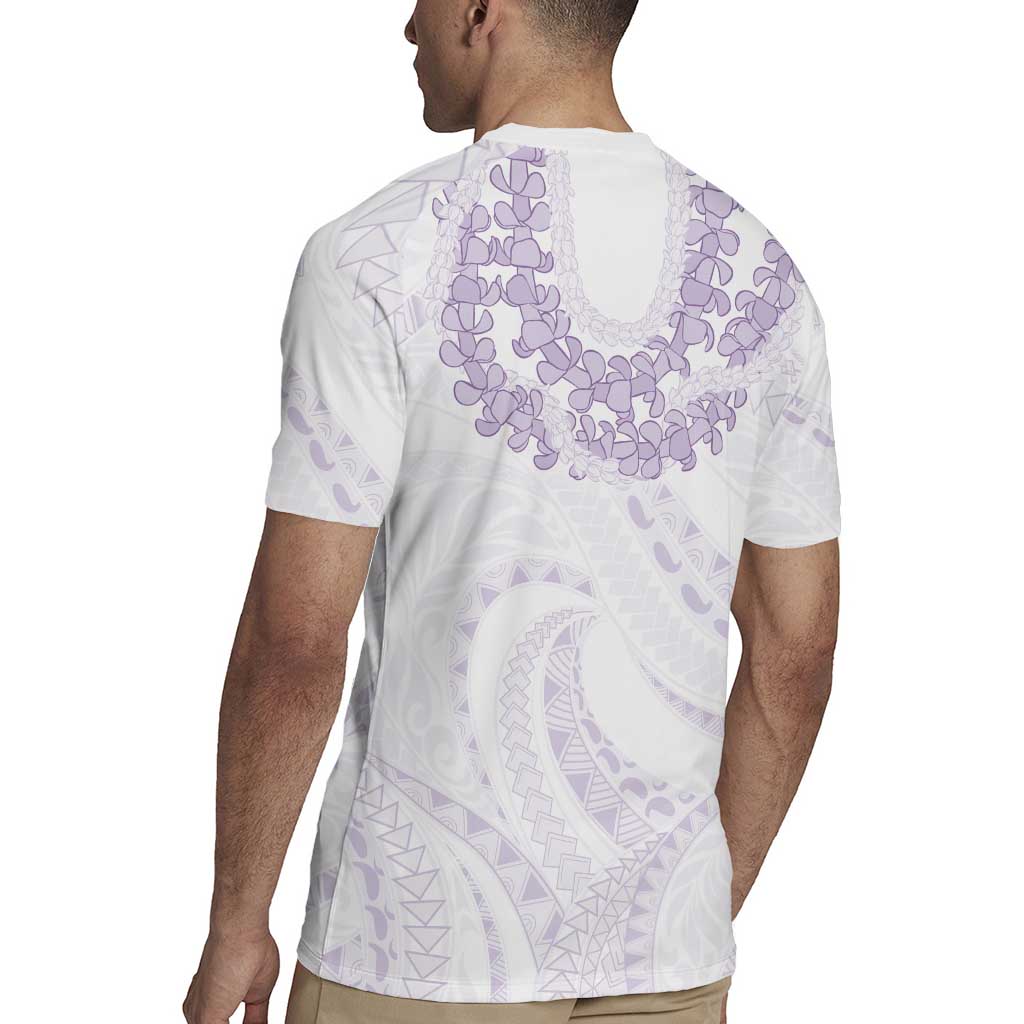 Aloha Lei Onaona Rugby Jersey Purple Hawaiian Tribal Pattern LT9 - Polynesian Pride