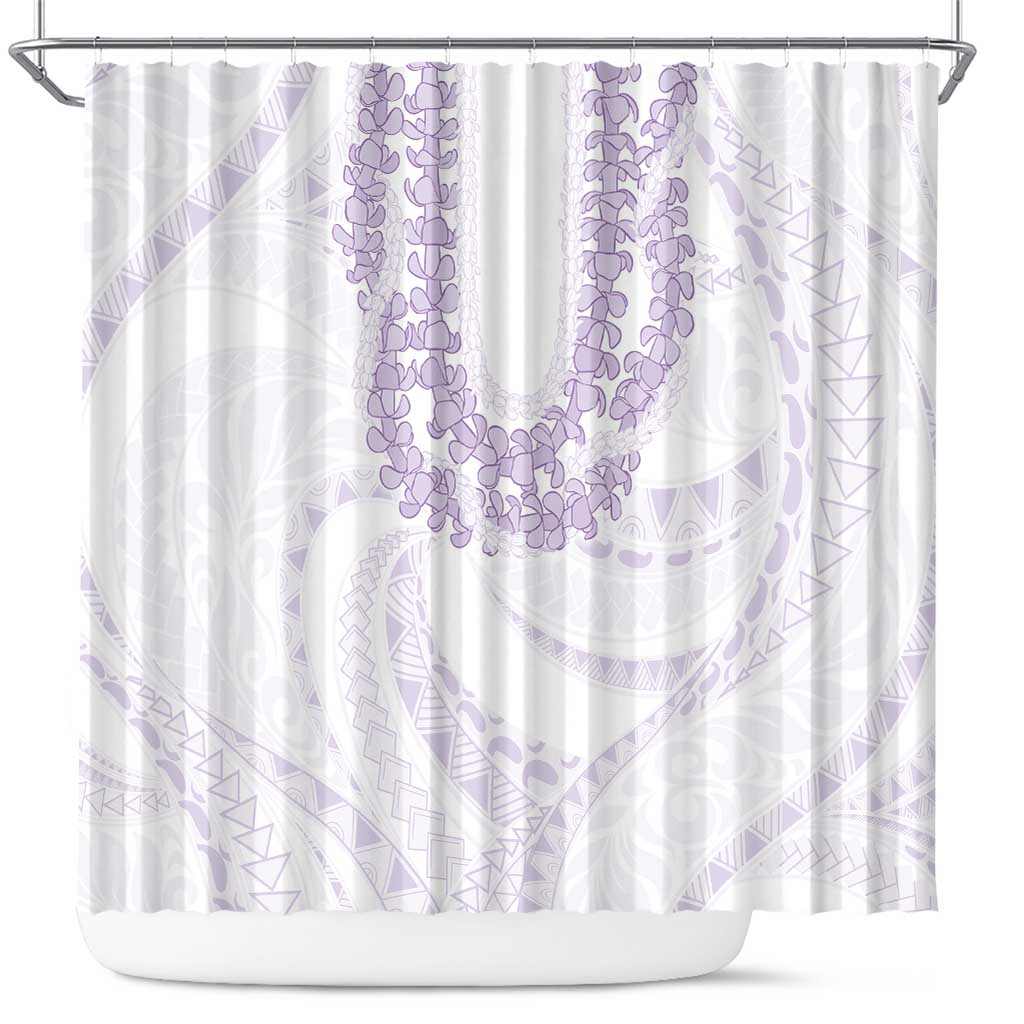 Aloha Lei Onaona Shower Curtain Purple Hawaiian Tribal Pattern LT9 Purple - Polynesian Pride